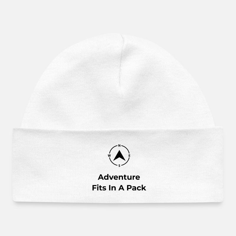 L’aventure tient dans un sac à dos - Chemise de voyage - Bonnet bébé bio - blanc