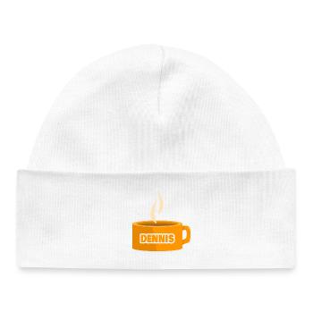 Dennis as a teacup - Baby Organic Beanie - white - Front