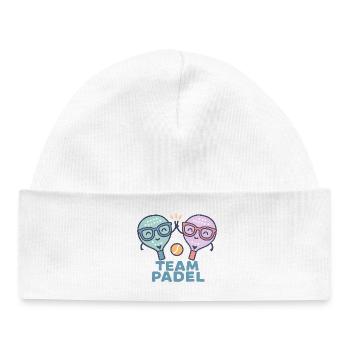Duell Padel Freundliche Maskottchen Bunt - Baby Organic Mütze - Weiß - Vorne