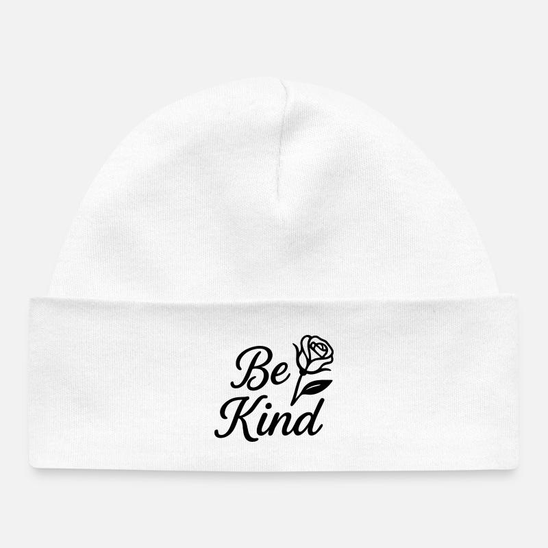 Soyez gentil - Bonnet bébé bio - blanc