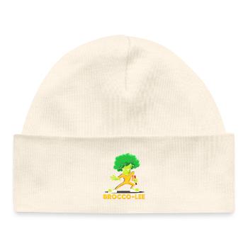 Brocco-Lee Martial Arts Pun Funny Broccoli Art Tee - Baby Organic Mütze - Weiß - Vorne