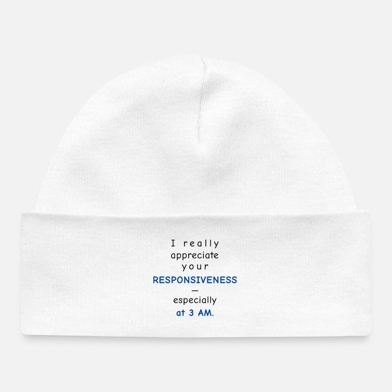 Évaluation de la performance du bébé – Réactivité - Bonnet bébé bio - blanc