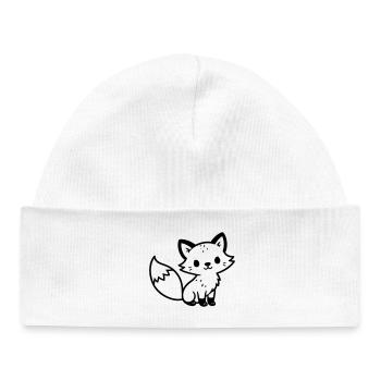 renard mignon - Bonnet bébé bio - blanc - Devant