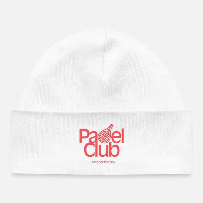 Club de padel – Respect la boîte - Bonnet bébé bio - blanc