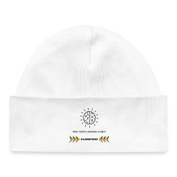 My Brain Works Differently – ADHD Focus Design - Baby Organic Beanie - white - Front