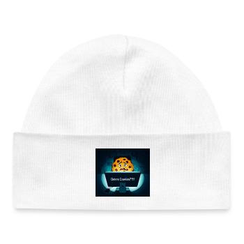 Shy Cookie at Computer - Baby Organic Beanie - white - Front