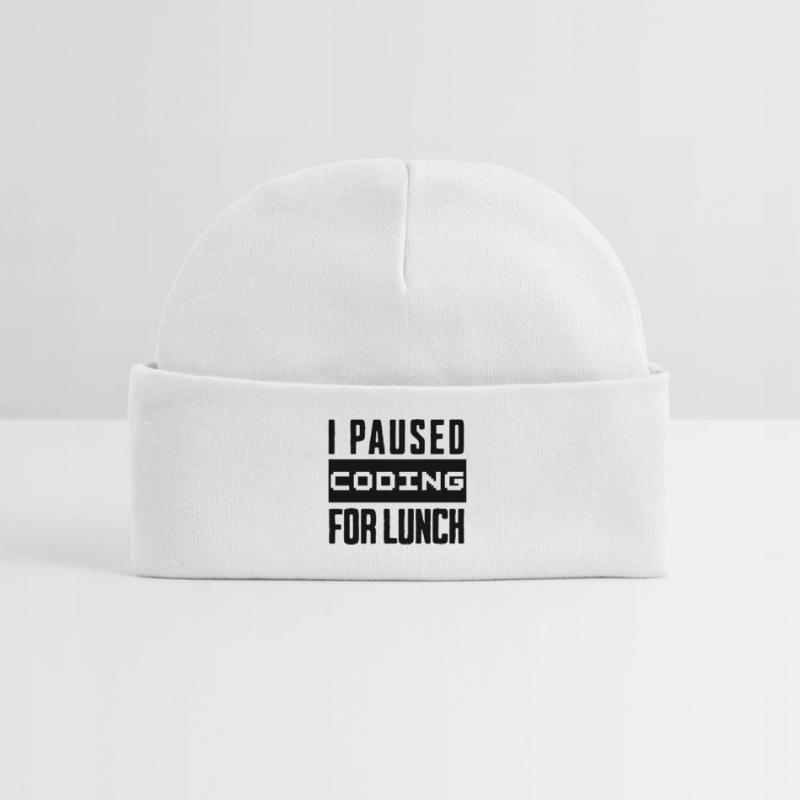 Nerd Coding , I Paused Coding for Lunch Baby Organic Beanie