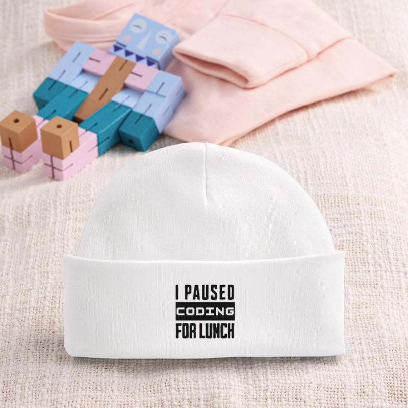 Nerd Coding , I Paused Coding for Lunch Baby Organic Beanie