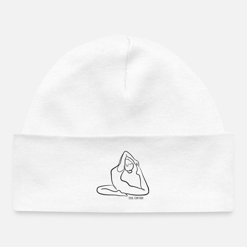 CONTOUR DE L’ÂME - Naginyasana - Bonnet bébé bio - blanc