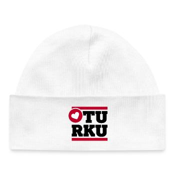 On a light background - Baby Organic Beanie - white - Front