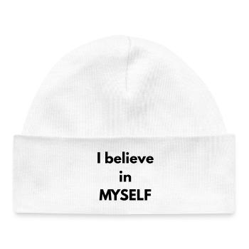 I believe in MYSELF - Baby Organic Beanie - white - Front