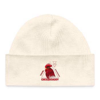 Daddy Rooster - Chicken Dad - Baby Organic Beanie - white - Front