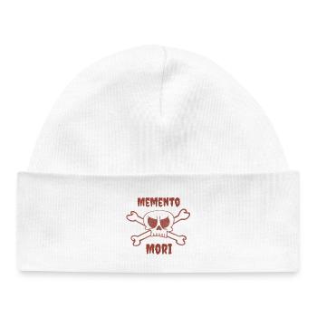 Memento Mori (You Are Not Forever) - Baby Organic Beanie - white - Front