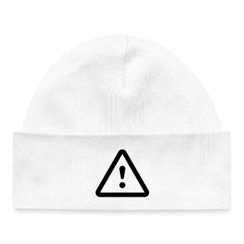 Danger Attention Danger - Baby Organic Beanie - white - Front