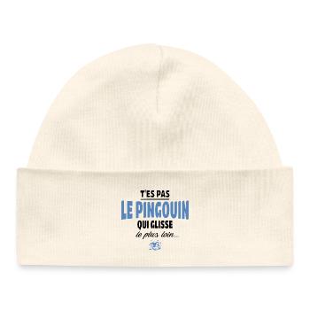 You're not the penguin who slides the furthest - Baby Organic Beanie - white - Front