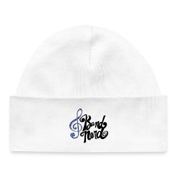Mosaic Indigo Treble Clef - Baby Organic Beanie - white - Front