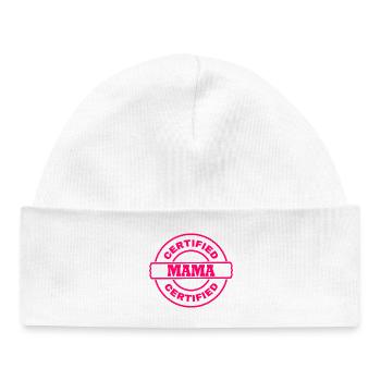 Maman certifiée - Bonnet bébé bio - blanc - Devant