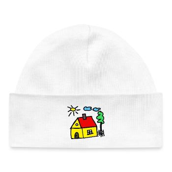House Hut Dream House Builders - Baby Organic Beanie - white - Front