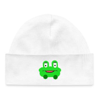 Frog Children Child Cheerful - Baby Organic Beanie - white - Front