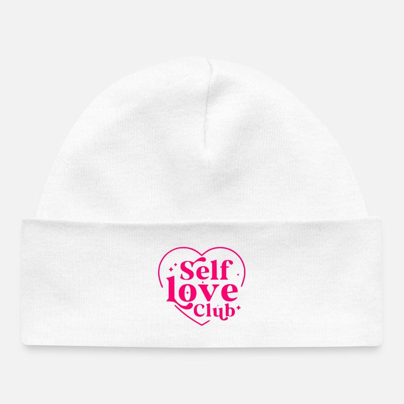 Club d’amour de soi - Bonnet bébé bio - blanc