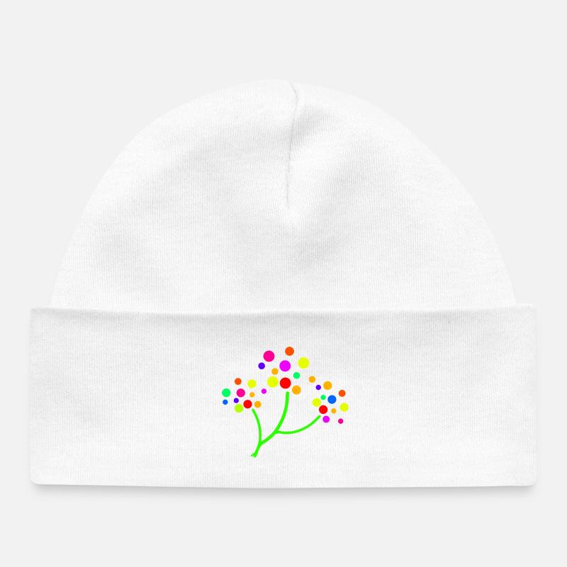 Confettis néon - Bonnet bébé bio - blanc