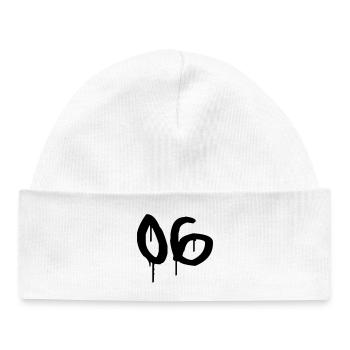 Number 06 Urban Graffiti Style - Baby Organic Beanie - white - Front