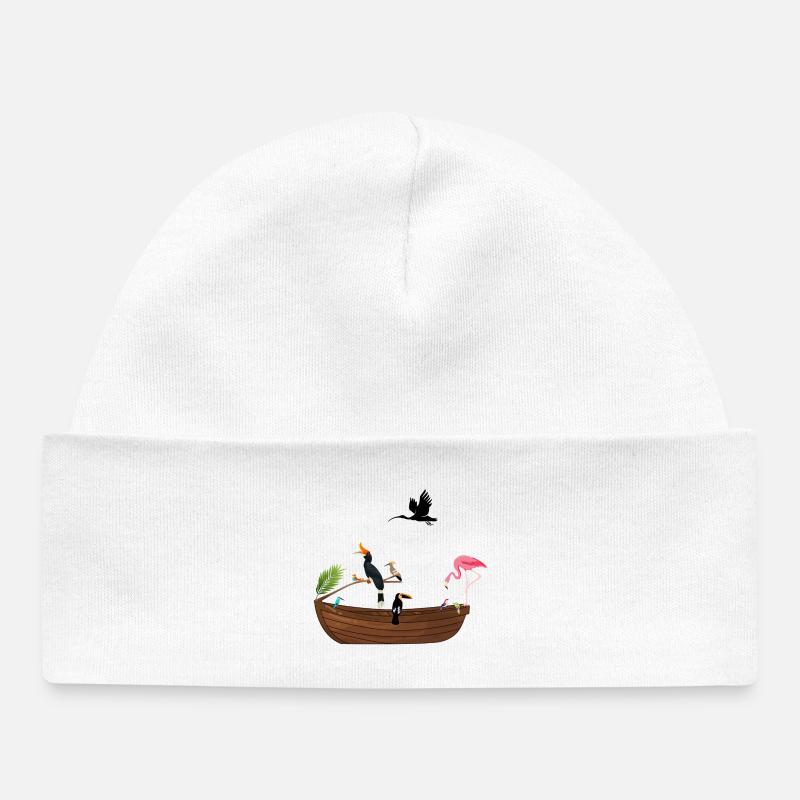 Bird Boat - Bonnet bébé bio - blanc