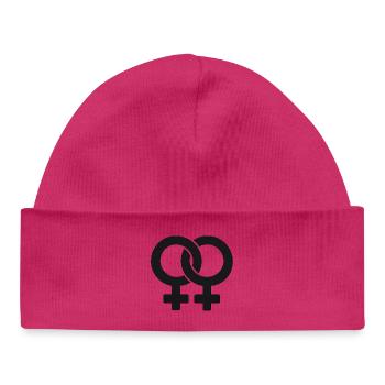 Intertwined Feminine Symbols - Baby Organic Beanie - white - Front
