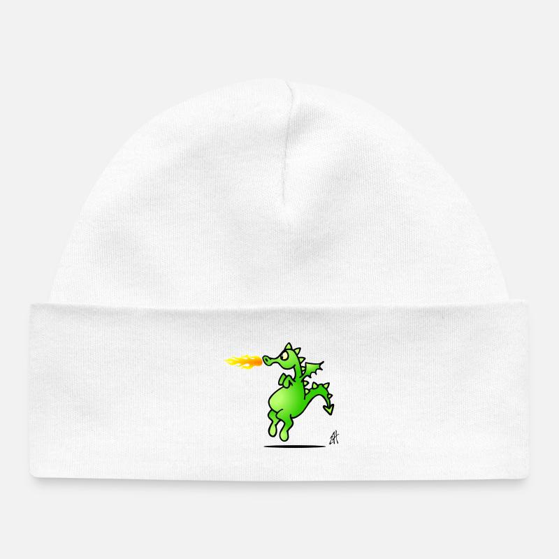 Dragon - Bonnet bébé bio - blanc
