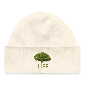 Arbre et Vie – Silhouette Verte - Bonnet bébé bio - blanc - Devant