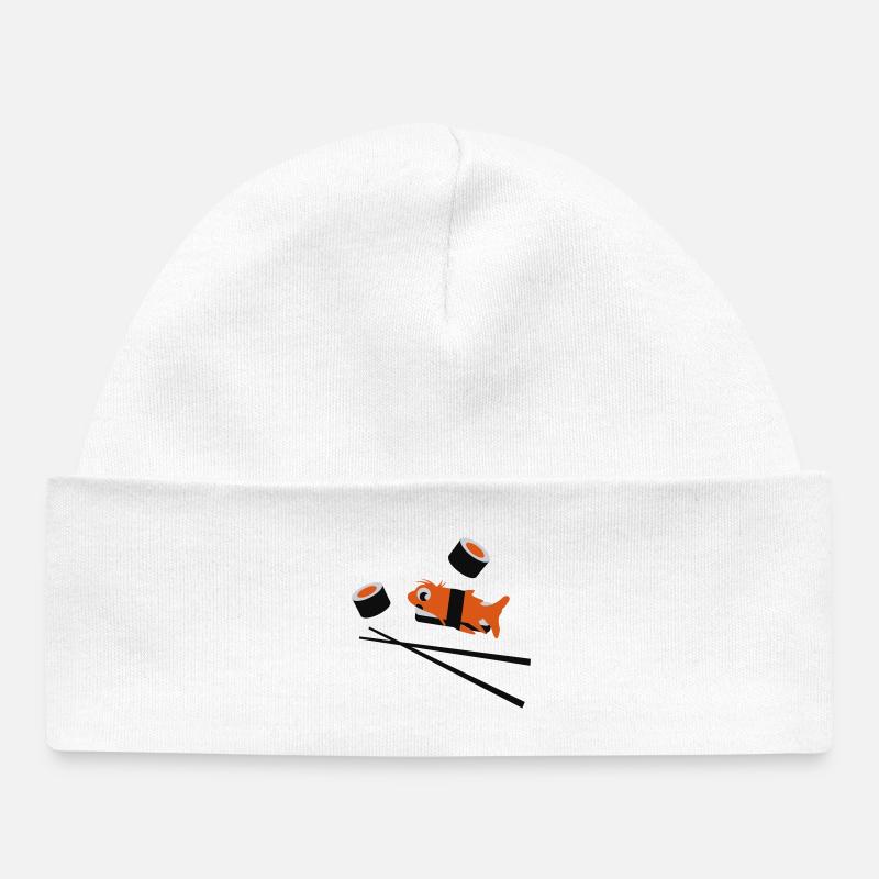 sushi - Bonnet bébé bio - blanc