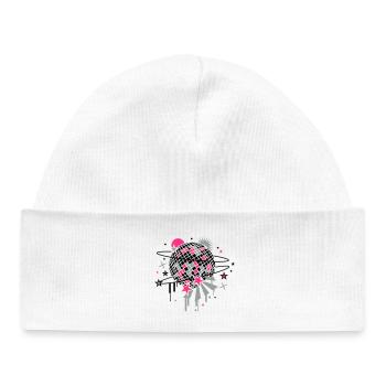 Disco Ball - Baby Organic Beanie - white - Front