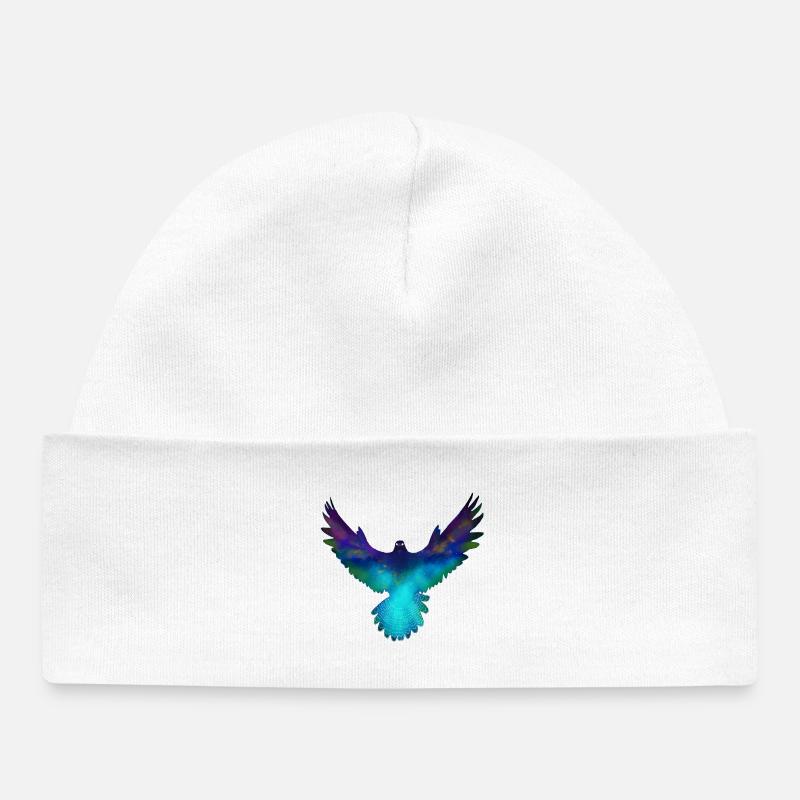 aigle faucon - Bonnet bébé bio - blanc