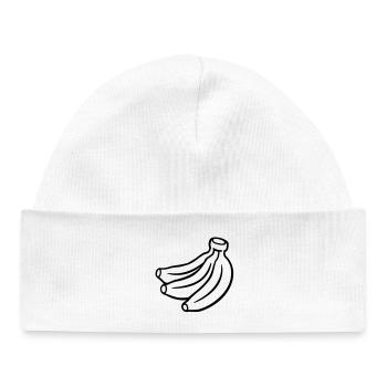 Lustiges Banana Shirt | Geek & Nerd Motiv - Baby Organic Mütze - Weiß - Vorne
