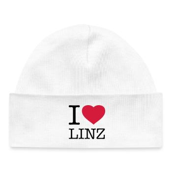 I LOVE LINZ Autriche Österreich - Bonnet bébé bio - blanc - Devant