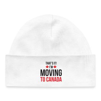 C'est tout! Je déménage au Canada - Bonnet bébé bio - blanc - Devant