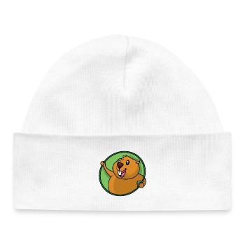 Drôle de castor - Bonnet bébé bio - blanc - Devant