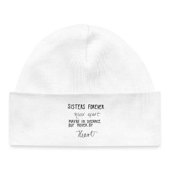 SŒURS POUR TOUJOURS - Bonnet bébé bio - blanc - Devant