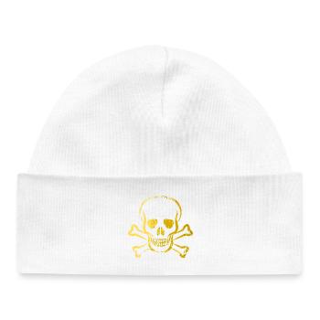 Skull - Skull - Skull & Bones - Baby Organic Beanie - white - Front