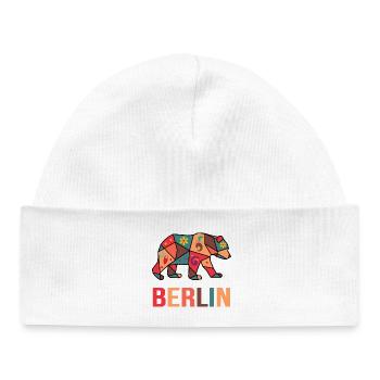 Hauptstad Berlin Great motif for Berliners - Baby Organic Beanie - white - Front