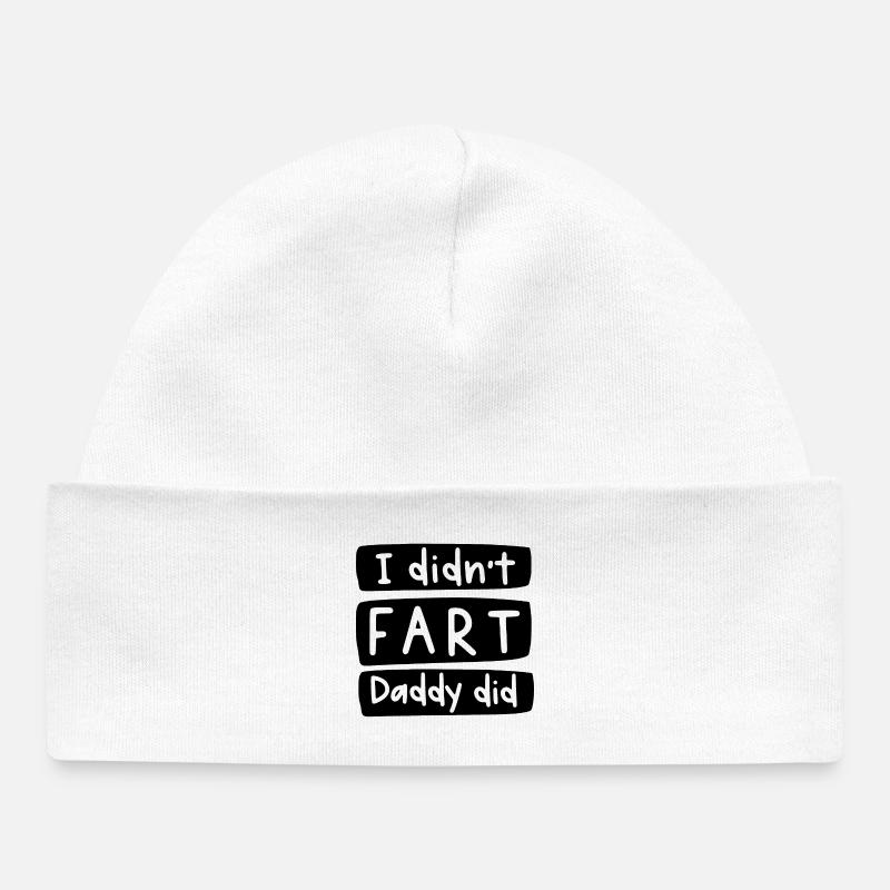 Je n’ai pas pété papa - Bonnet bébé bio - blanc