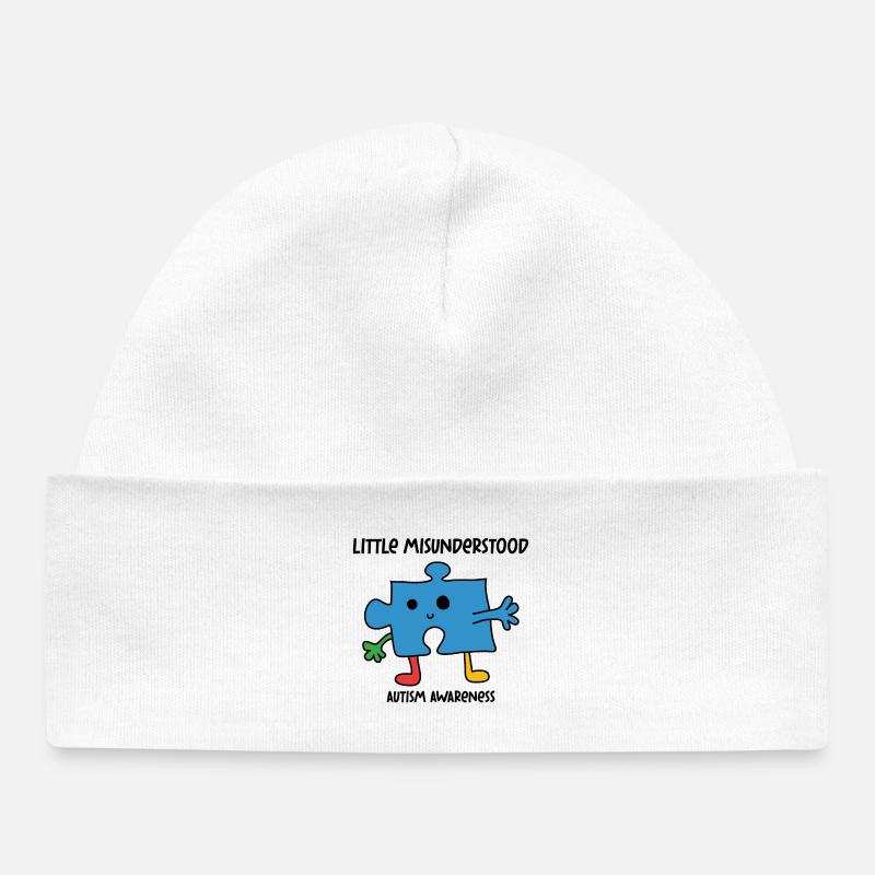 Autisme : Little Misunderstood - Bonnet bébé bio - blanc