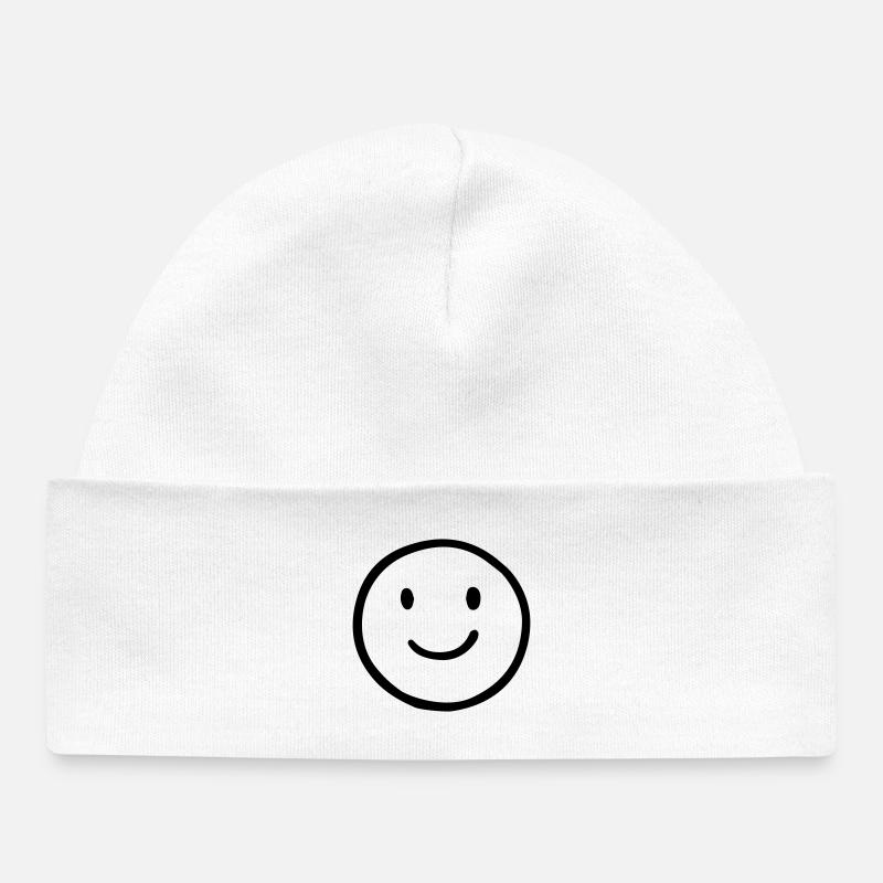 Sourire - Bonnet bébé bio - blanc