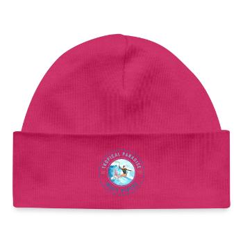 Tropical Paradise Wave Riders - Baby Organic Beanie - white - Front