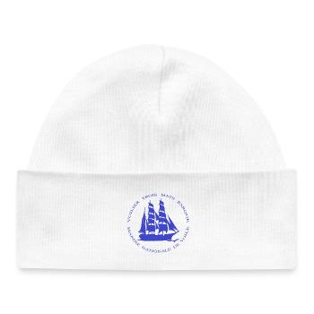 SAILBOAT THREE MASTS FRENCH NAVY CREA RUNEMBERG - Baby Organic Beanie - white - Front