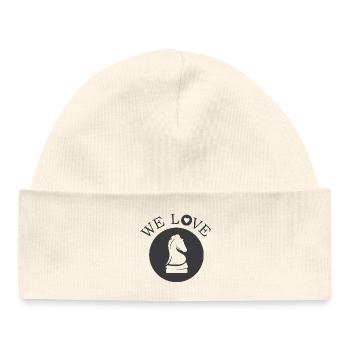 We Love Chess Icon Logo Horse Icon Figure Icon - Bonnet bébé bio - blanc - Devant