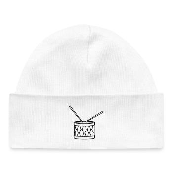 Transparent drum decoration - Baby Organic Beanie - white - Front