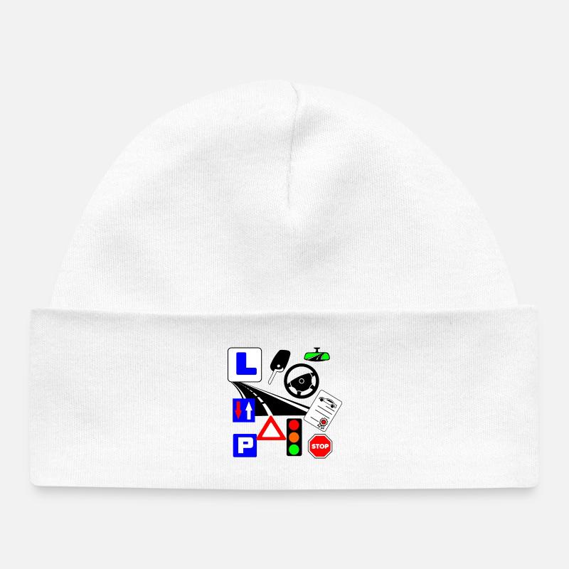 Leçons de circulation - Bonnet bébé bio - blanc