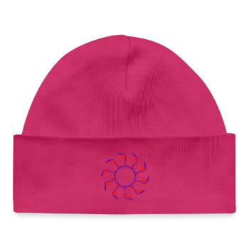 Pinwheel, Flower, Random Pattern Gyroscopic - Baby Organic Beanie - white - Front