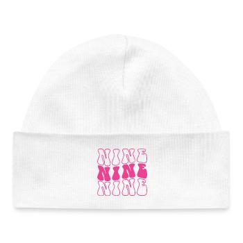 Nine 9th Birthday For Girls 9 Years Old - Baby Organic Beanie - white - Front